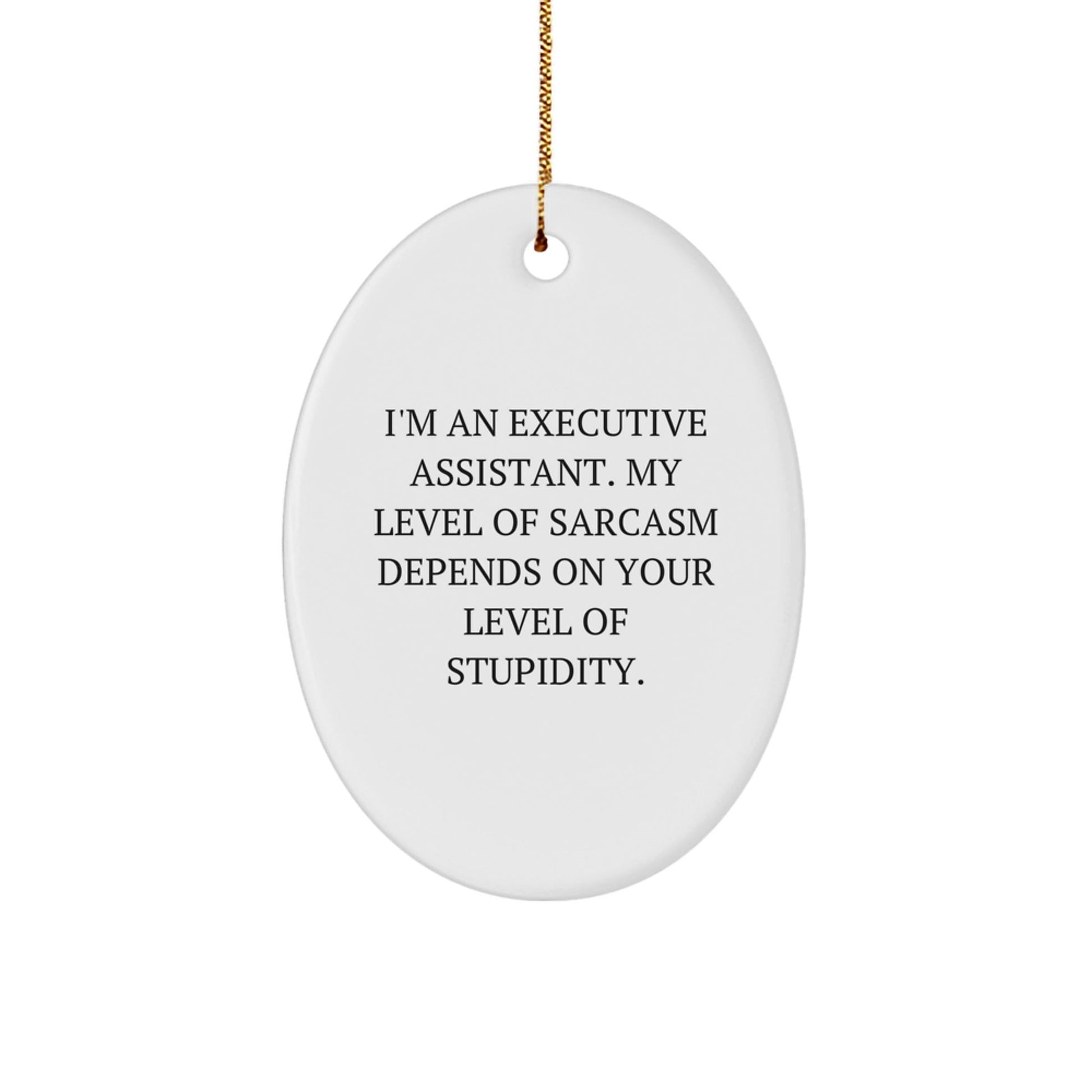 Funny Executive Assistant Oval Ornament Gifts from Men to Friends for Christmas Unique - The Buy Boom