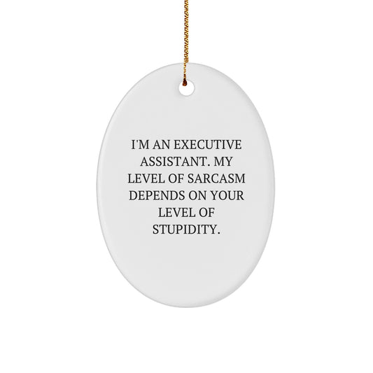 Funny Executive Assistant Oval Ornament Gifts from Men to Friends for Christmas Unique - The Buy Boom