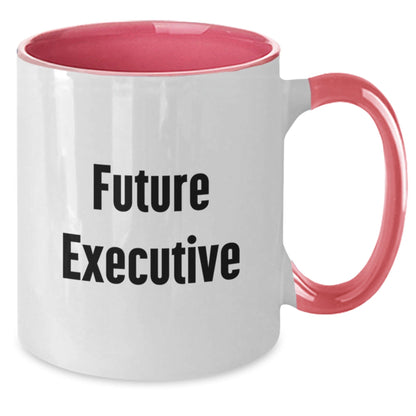 Funny Executive Christmas Unique Gifts for Men from Friends, Inspirational Two Tone Coffee Mug Quote - Black and White, Red and White, Navy and White, Pink and White - The Buy Boom