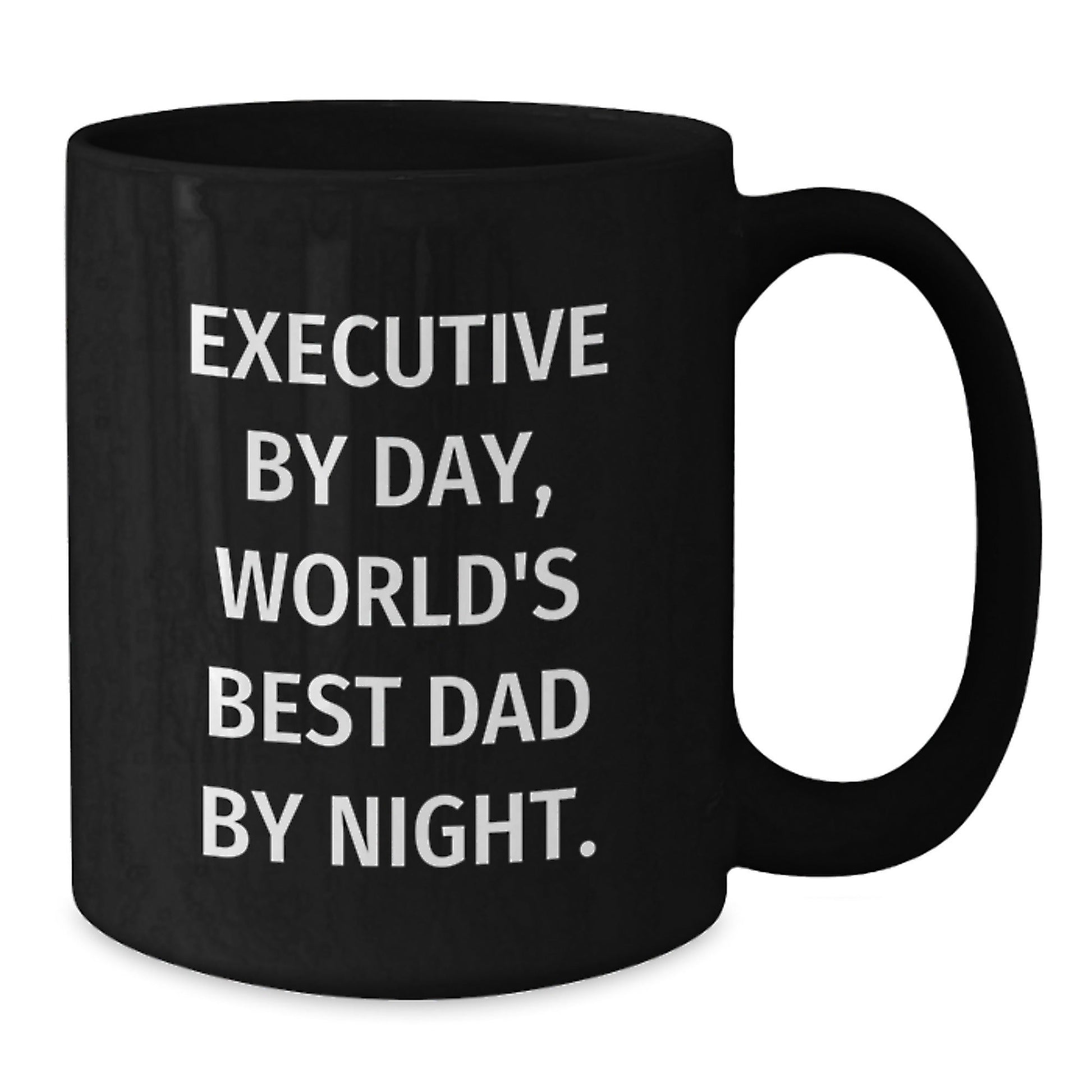 Funny Executive Gifts - Executive By Day, World's Best Dad By Night. - Black Coffee Mug for Him - The Buy Boom
