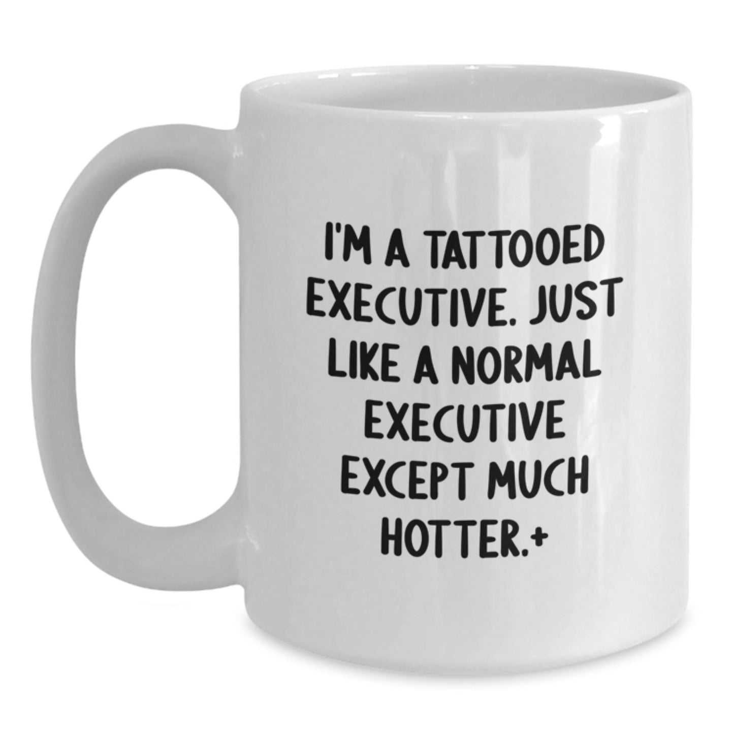 Funny Executive Gifts for Men, White Coffee Mug, Unique Office Presents from Friends, Coworkers, Family, 'I'm A Tattooed Executive' - The Buy Boom