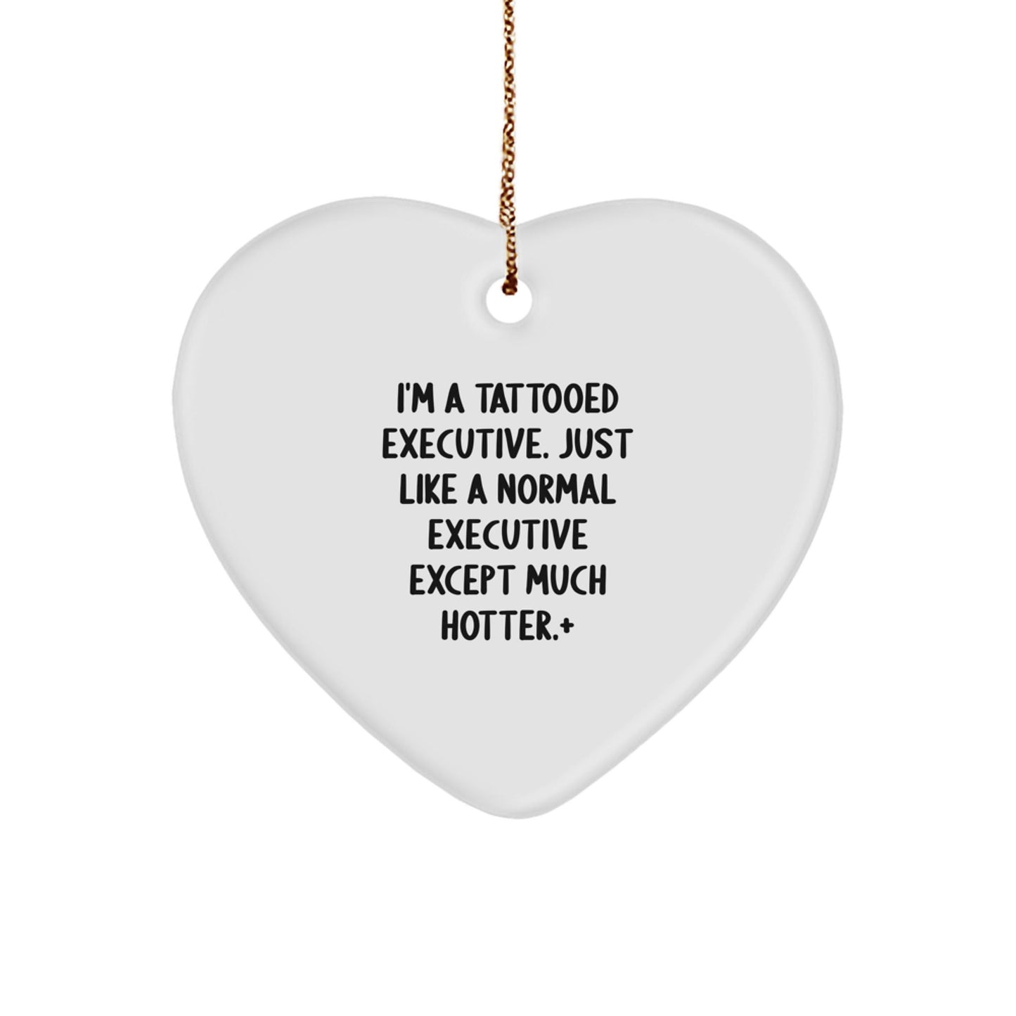 Funny Executive Gifts from Friends - Heart Ornament for Executive Men and Women at Christmas Unique Gifts - The Buy Boom