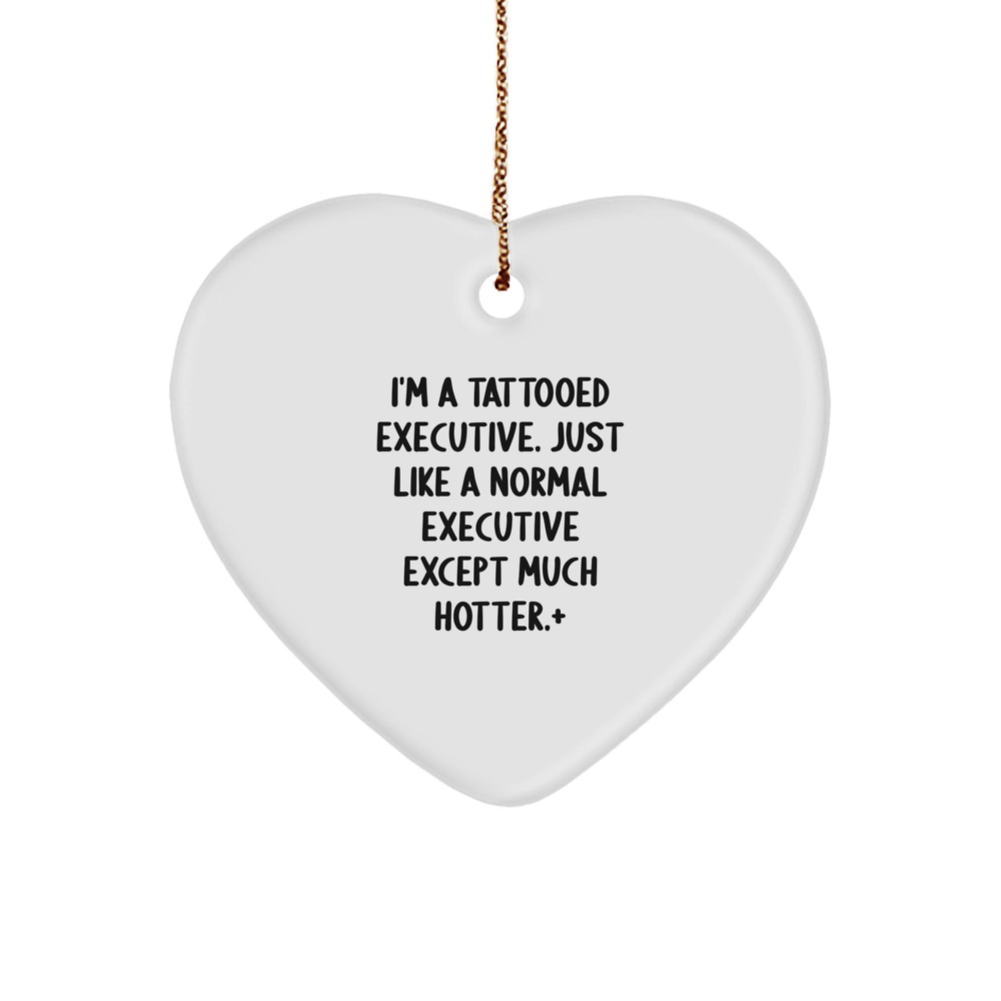 Funny Executive Gifts from Friends - Heart Ornament for Executive Men and Women at Christmas Unique Gifts - The Buy Boom