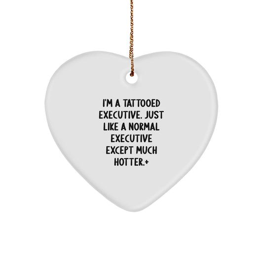 Funny Executive Gifts from Friends - Heart Ornament for Executive Men and Women at Christmas Unique Gifts - The Buy Boom