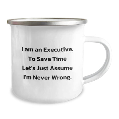 Funny Executive Gifts from Men for Women Friends Coworkers Family - I Am An Executive Camping Mug Christmas Unique Presents - The Buy Boom