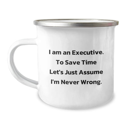 Funny Executive Gifts from Men for Women Friends Coworkers Family - I Am An Executive Camping Mug Christmas Unique Presents - The Buy Boom