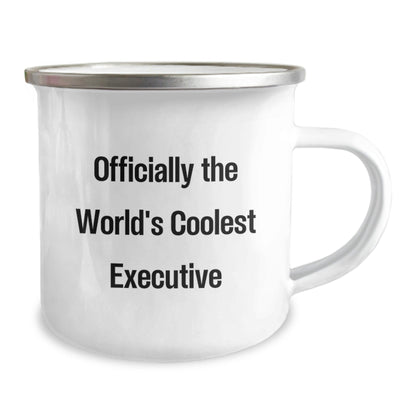 Funny Executive Gifts from Men for World's Coolest Executive Camping Mug, Funny Executive, Christmas Unique Gifts, Best Executive Camping Mug, Funny Quote Executive - The Buy Boom