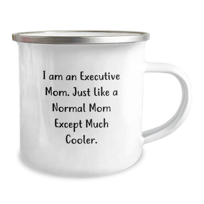 Funny Executive Gifts from Mom to Executive Friends - 'I Am An Executive Mom' Camping Mug Perfect for Christmas Unique Gifts - The Buy Boom