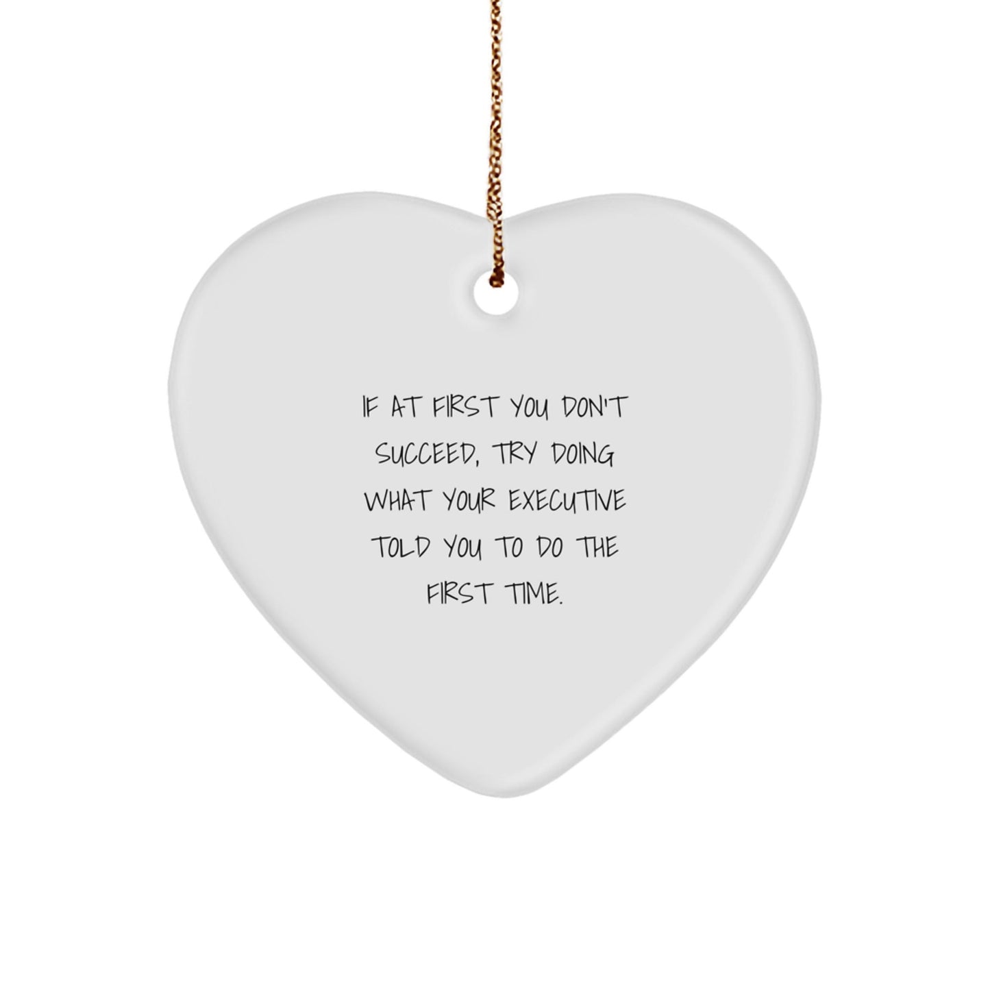 Funny Executive Heart Ornament Gifts from Friends, Coworkers, Family - Inspirational Quote Executive Men Women - The Buy Boom