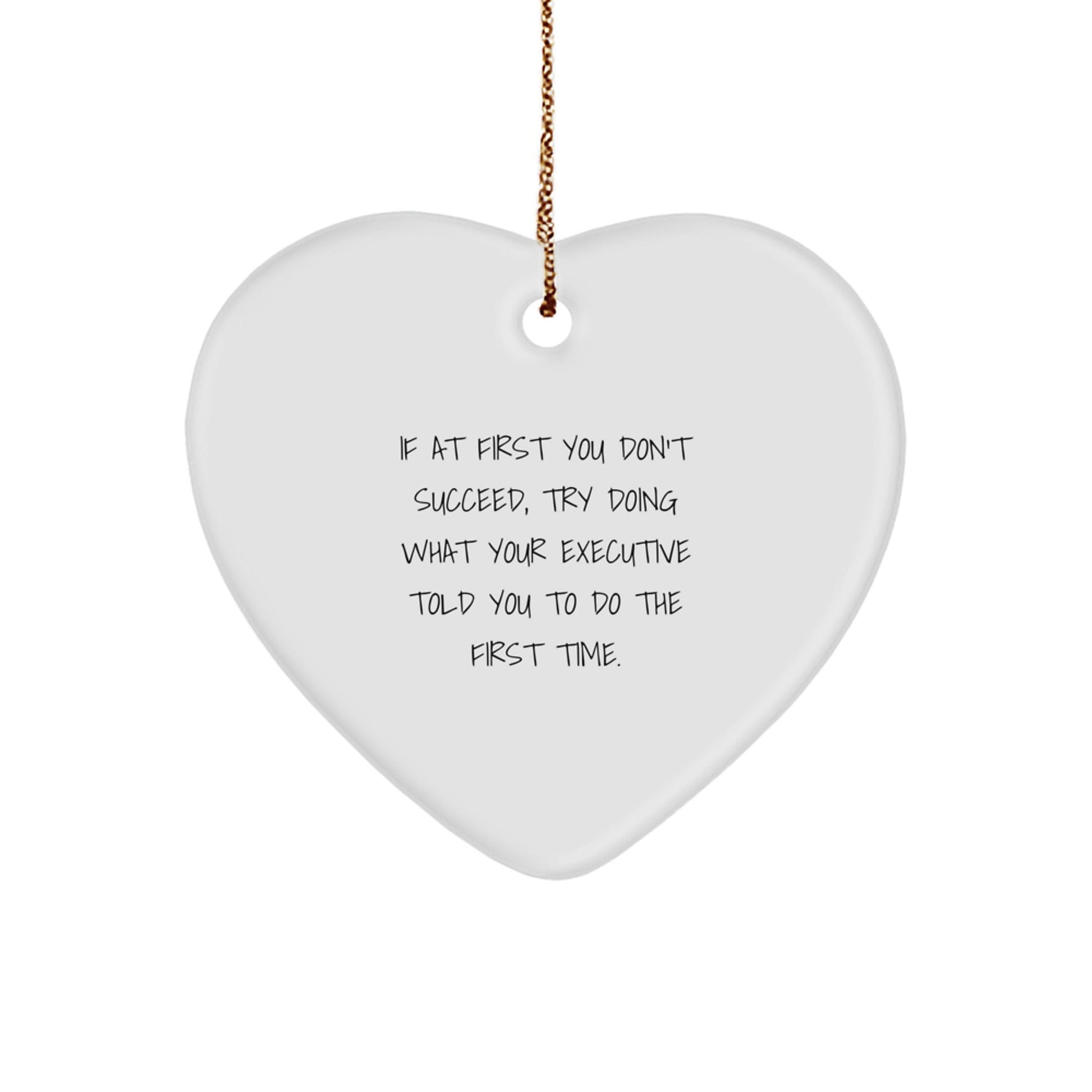 Funny Executive Heart Ornament Gifts from Friends, Coworkers, Family - Inspirational Quote Executive Men Women - The Buy Boom