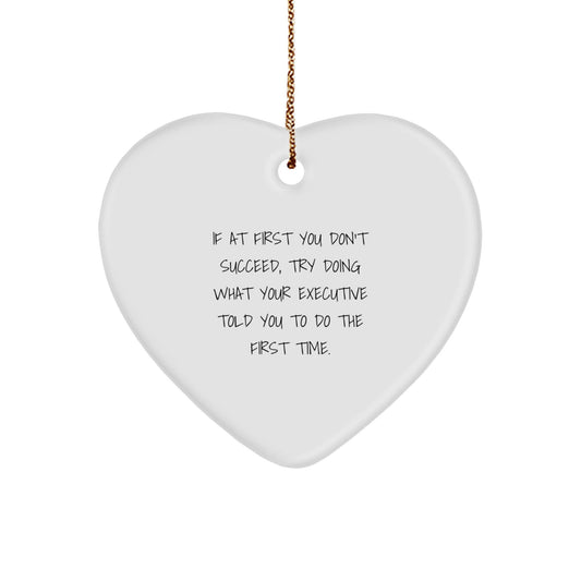 Funny Executive Heart Ornament Gifts from Friends, Coworkers, Family - Inspirational Quote Executive Men Women - The Buy Boom
