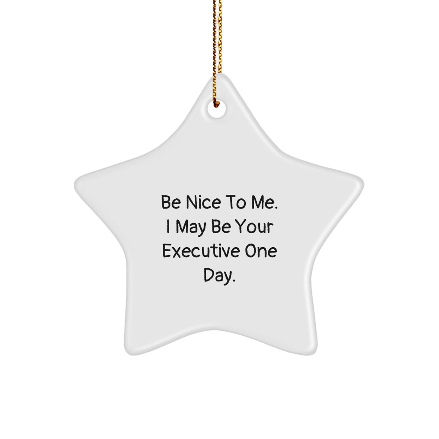 Funny Executive Star Ornament Gifts from Men to Friends, Be Nice To 'em One Day, Christmas Unique Star Shaped Decorations - The Buy Boom