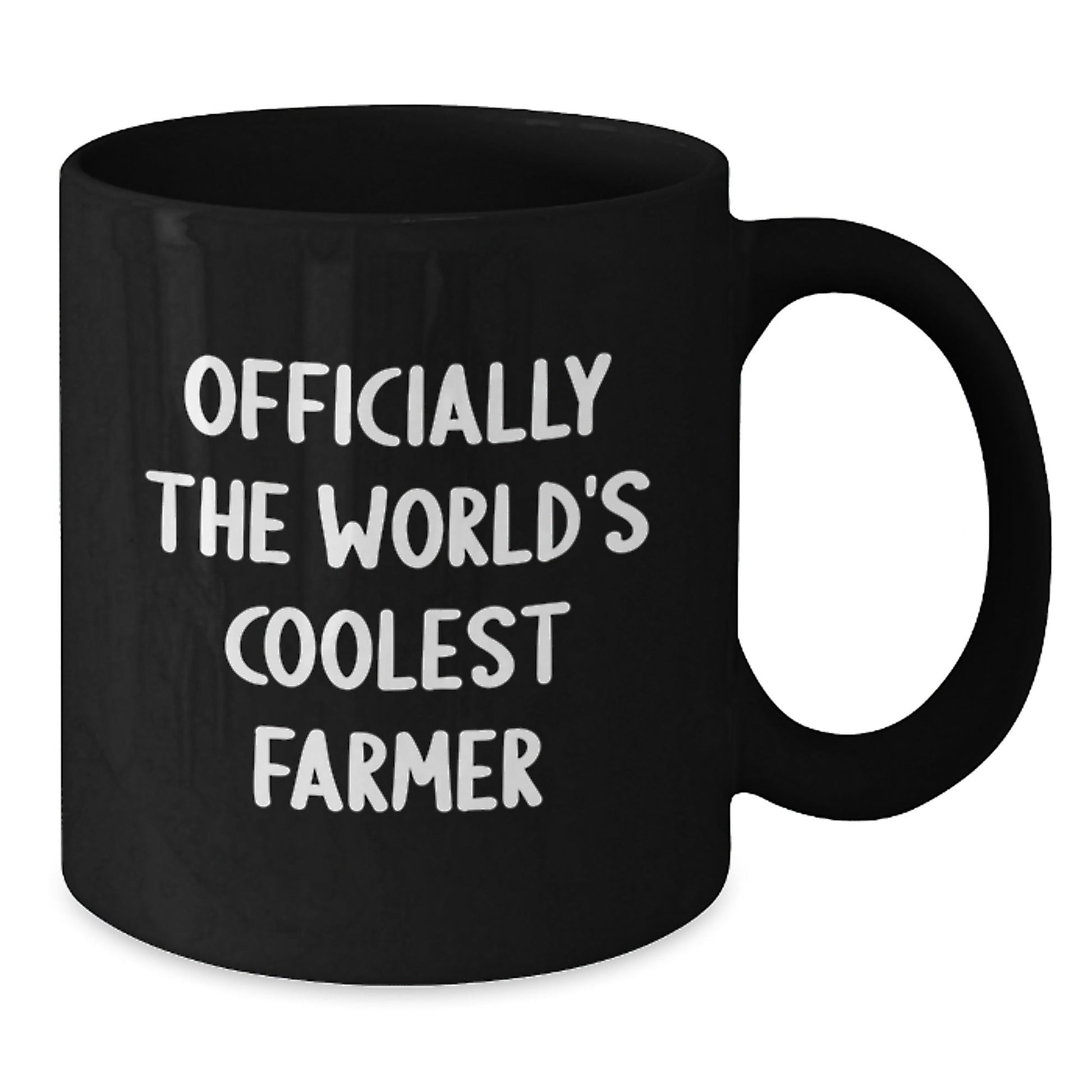 Funny Farm Gifts for Men, Officially The World's Coolest Farmer, Black Coffee Mug, Ideal Gift from Friends or Family for Christmas - The Buy Boom
