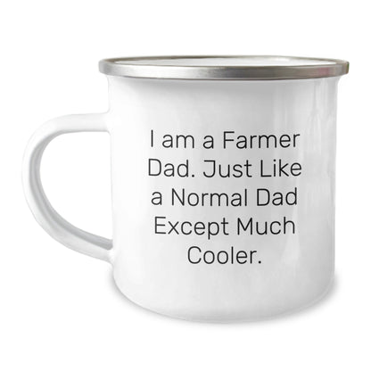 Funny Farmer Gifts for Camping Lovers, Unique Christmas Unique Gifts from Dad to Farmer Men, I Am A Farmer Dad Except Much Cooler Camping Mug - The Buy Boom