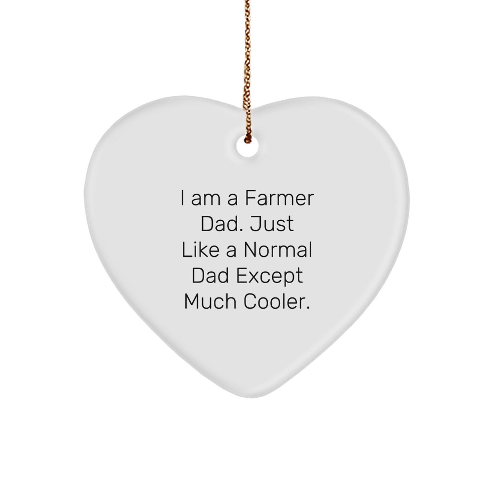 Funny Farmer Gifts for Men - I Am A Farmer Dad Heart Ornament, Christmas Unique Gifts from Dad to Farmer, Heart Shaped Decorative - The Buy Boom