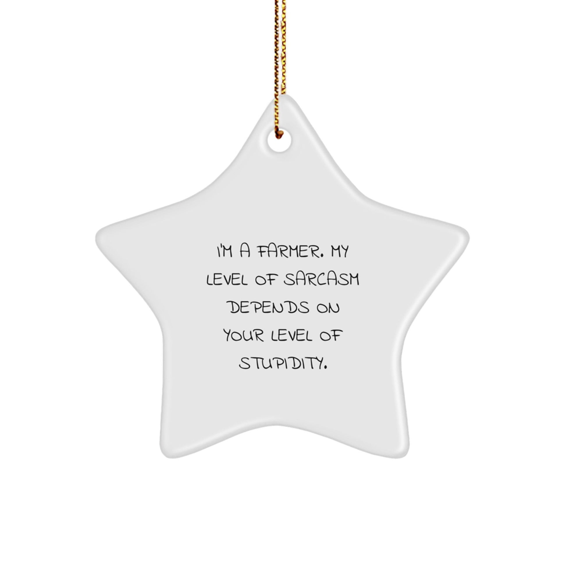 Funny Farmer Gifts from Friends to Family - I'm A Farmer Star Ornament for Christmas Decorations, White Star Shaped Durable MDF with High - Gloss Finish - The Buy Boom