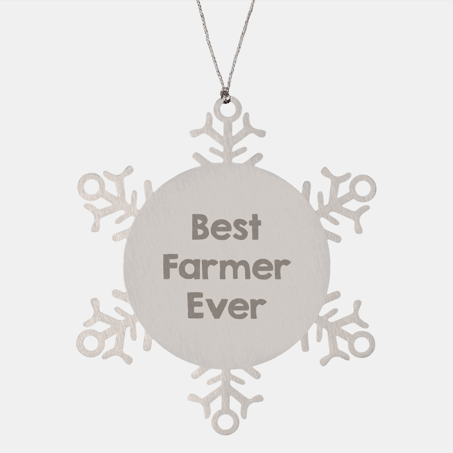 Funny Farmer Gifts - Snowflake Ornament from Friends to Best Farmer Ever, Christmas Unique Present - The Buy Boom