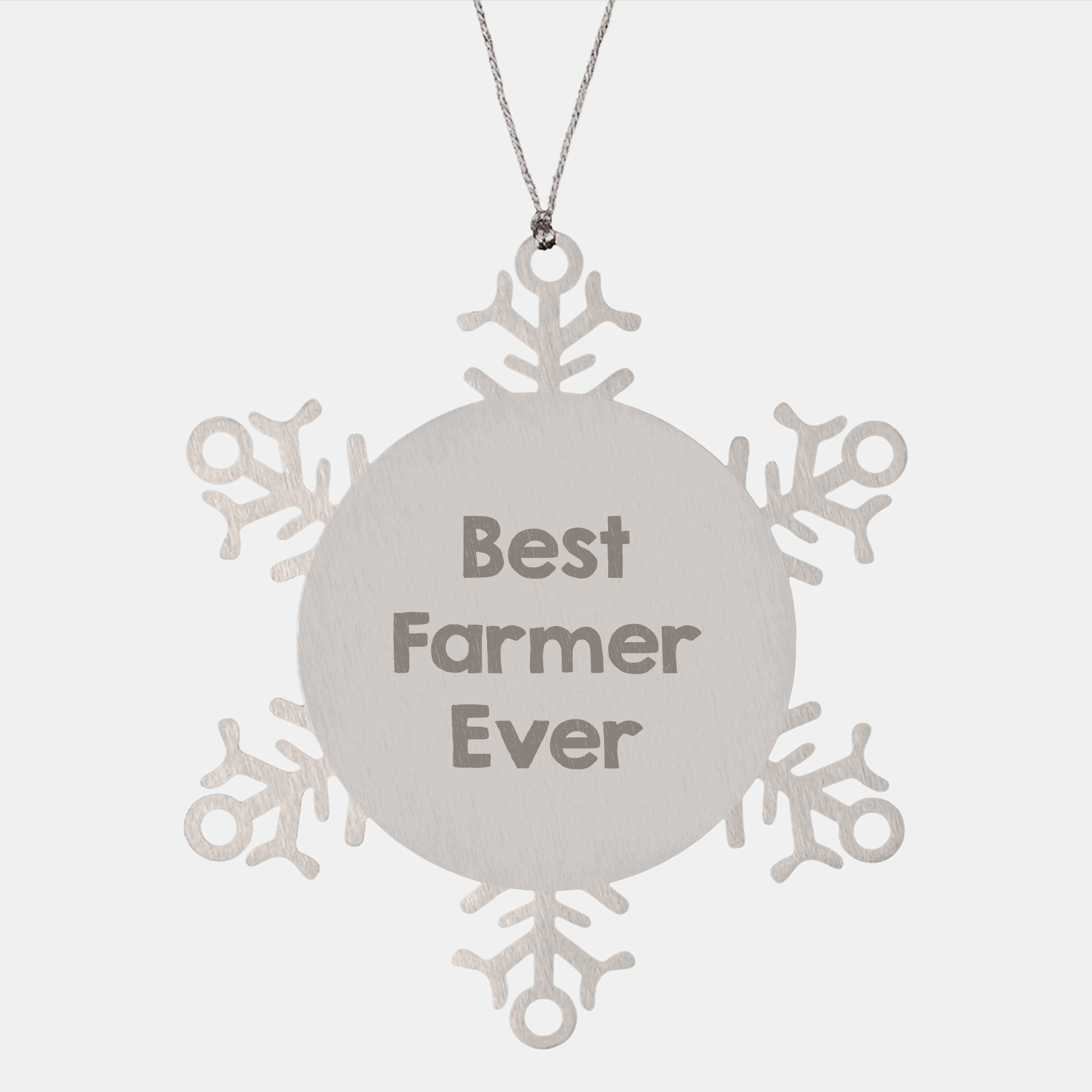 Funny Farmer Gifts - Snowflake Ornament from Friends to Best Farmer Ever, Christmas Unique Present - The Buy Boom