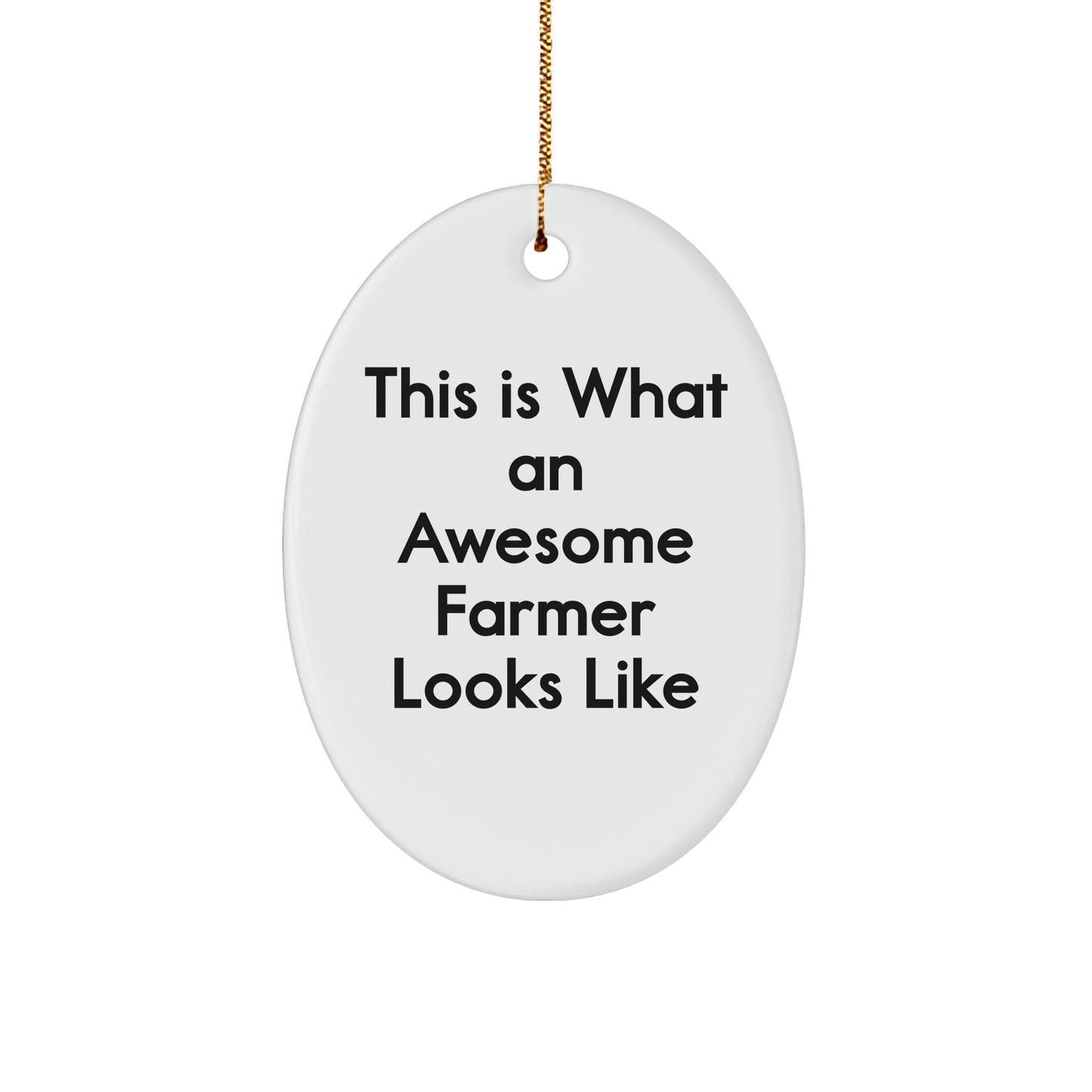 Funny Farmer Gifts This Is What An Awesome Farmer Looks Like Oval Ornament Gifts from Family to Farmer for Christmas - The Buy Boom