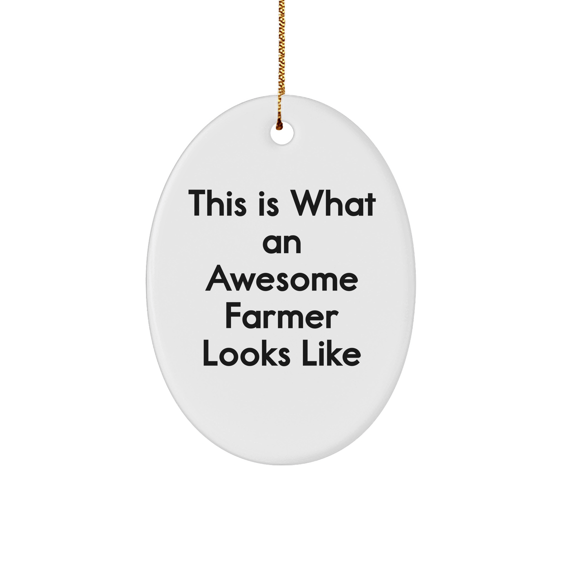 Funny Farmer Gifts This Is What An Awesome Farmer Looks Like Oval Ornament Gifts from Family to Farmer for Christmas - The Buy Boom