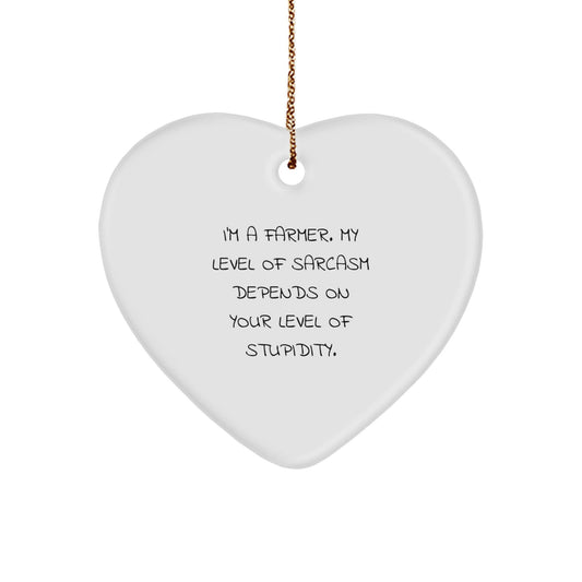 Funny Farmer Heart Ornament Gifts from Men to Farmer Friends Christmas Unique Gifts - The Buy Boom