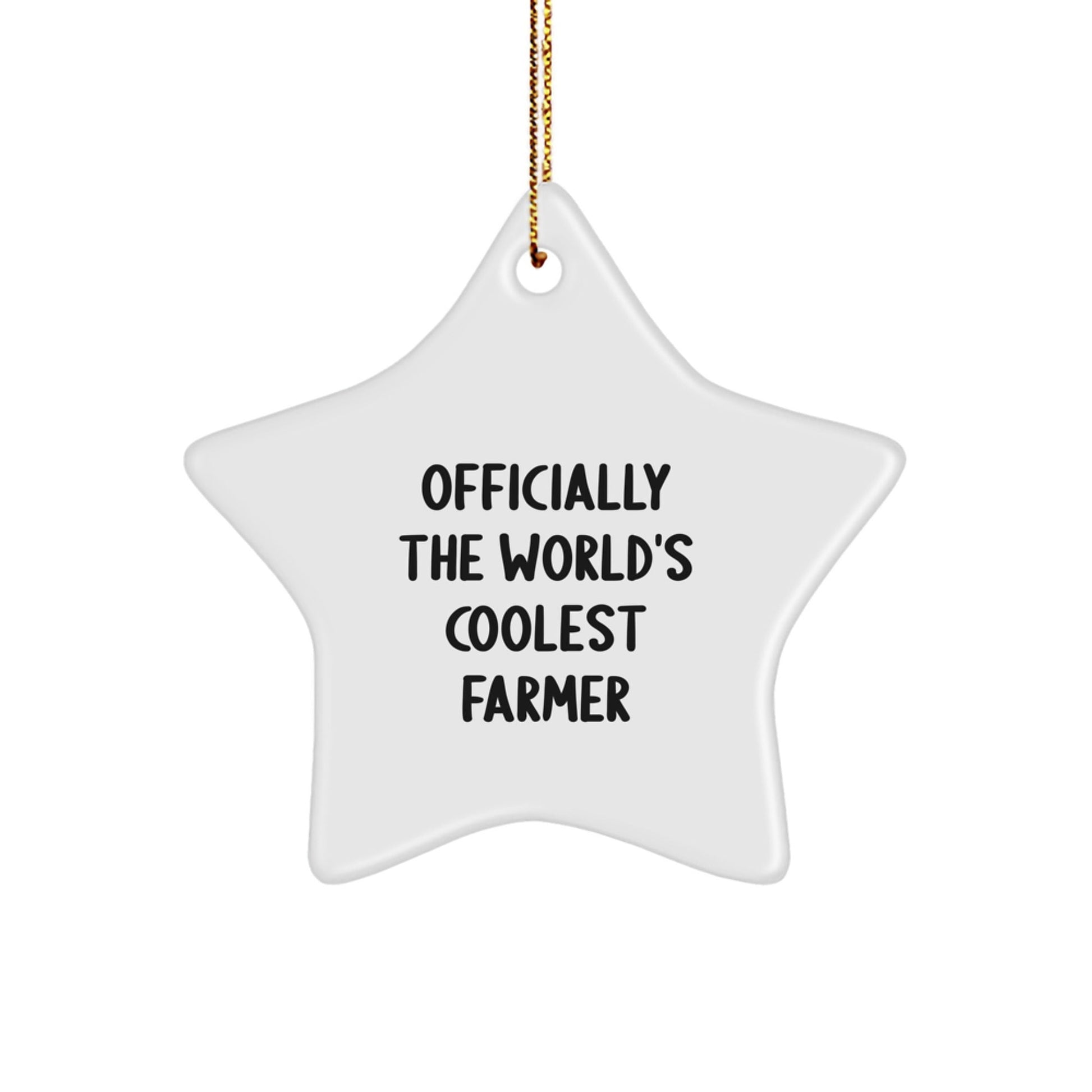 Funny Farmer Star Ornament Gifts from Friends for Christmas - Officially The World's Coolest Farmer Quote - The Buy Boom