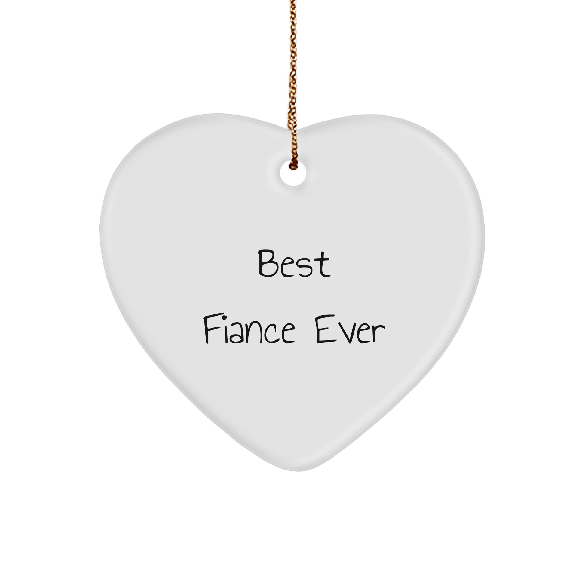 Funny Fiance Gifts, Best Fiance Ever Heart Ornament, Christmas Unique Gifts for Men from Men, Fiance Heart Ornament for Him - The Buy Boom