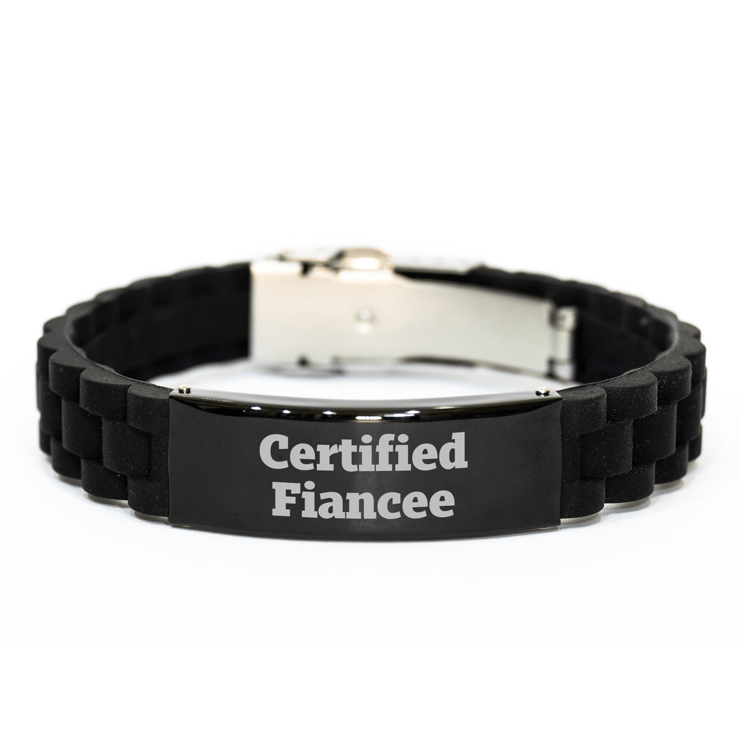 Funny Fiancee Gift from Him – Glide Lock Black Clasp Bracelet 9.05 - The Buy Boom