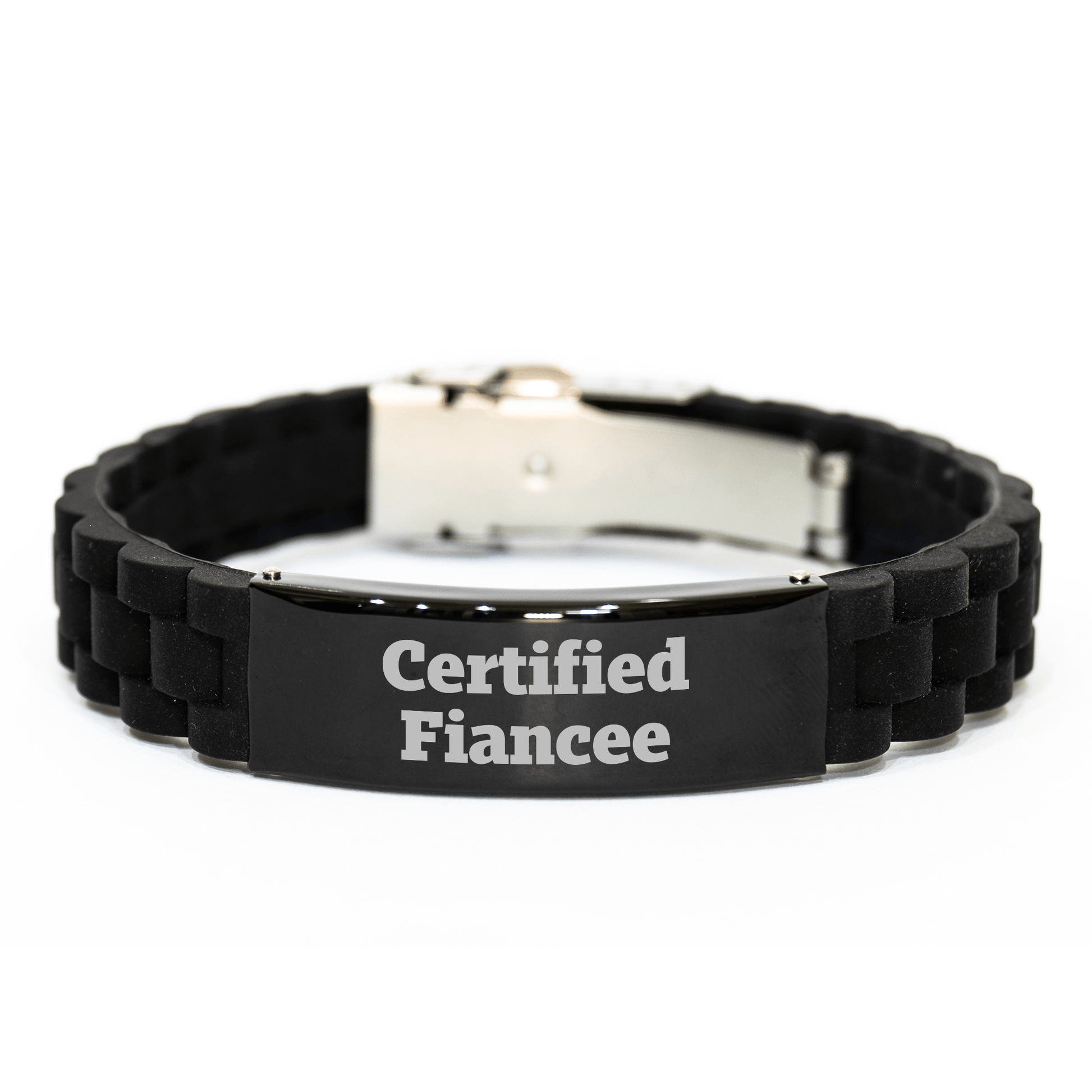 Funny Fiancee Gift from Him – Glide Lock Black Clasp Bracelet 9.05 - The Buy Boom