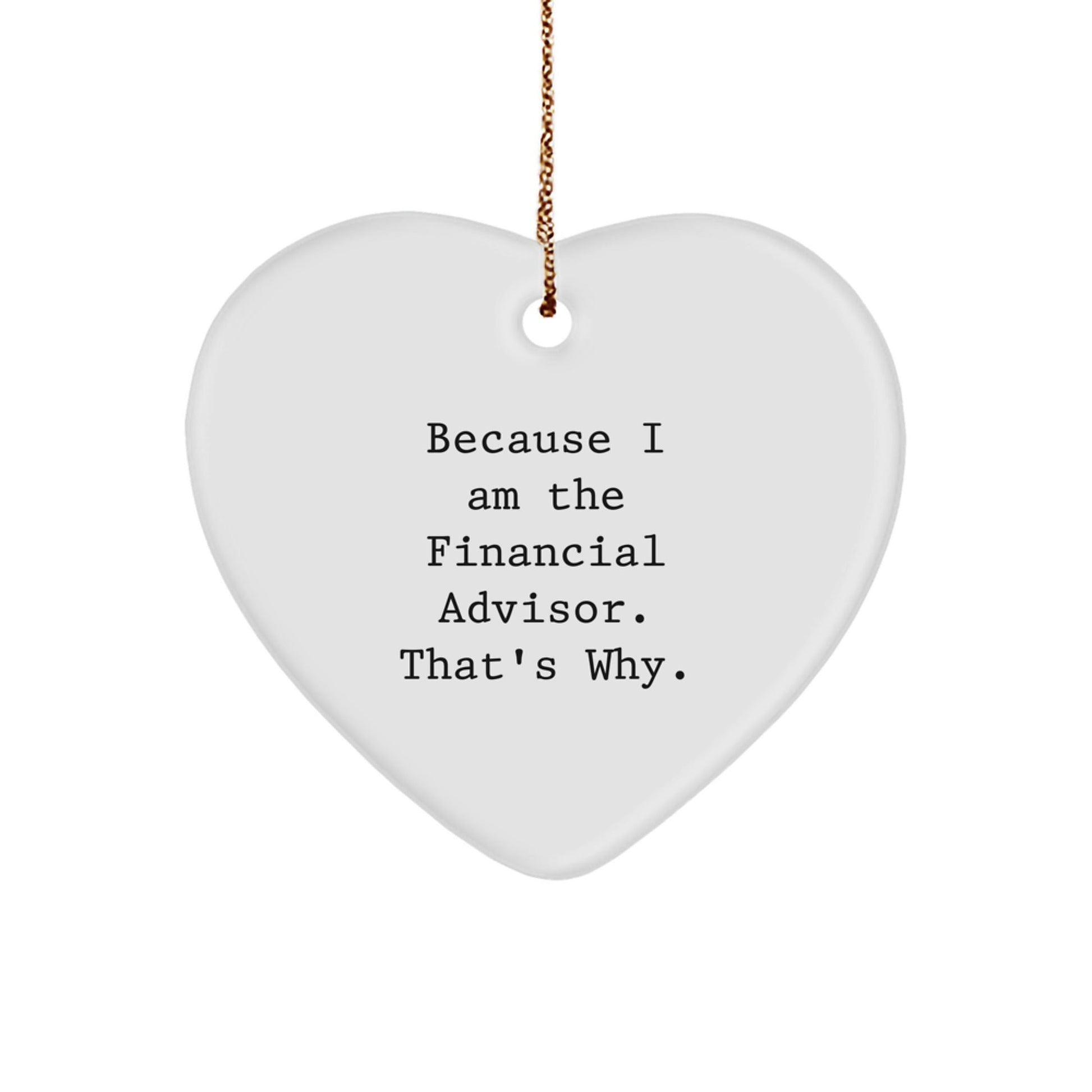 Funny Financial Advisor Gifts from Family Members, Heart Ornament with Inspirational Quote, Perfect Christmas Unique Gifts for Financial Advisor - The Buy Boom