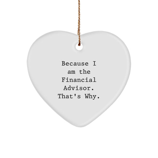 Funny Financial Advisor Gifts from Family Members, Heart Ornament with Inspirational Quote, Perfect Christmas Unique Gifts for Financial Advisor - The Buy Boom