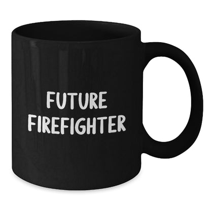 Funny Firefighter Gifts for Men - Future Firefighter Black Coffee Mug, Christmas Unique Gifts from Friends - The Buy Boom