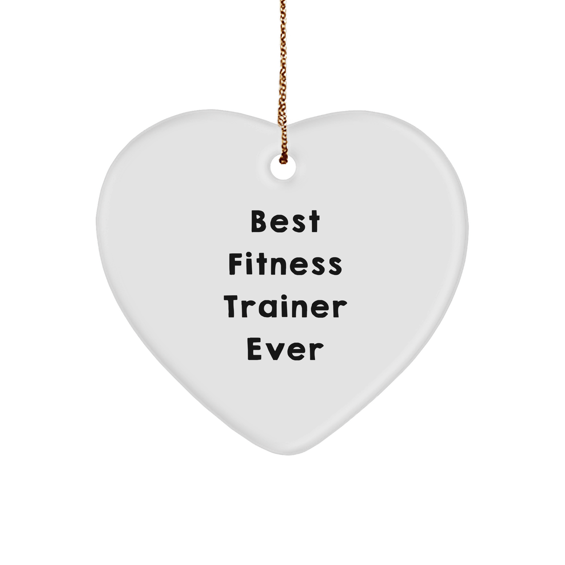 Funny Fitness Trainer Gifts for Christmas - 'Best Fitness Trainer Ever' Heart Ornament Gifts from Family, Friends, Coworkers, and More - The Buy Boom