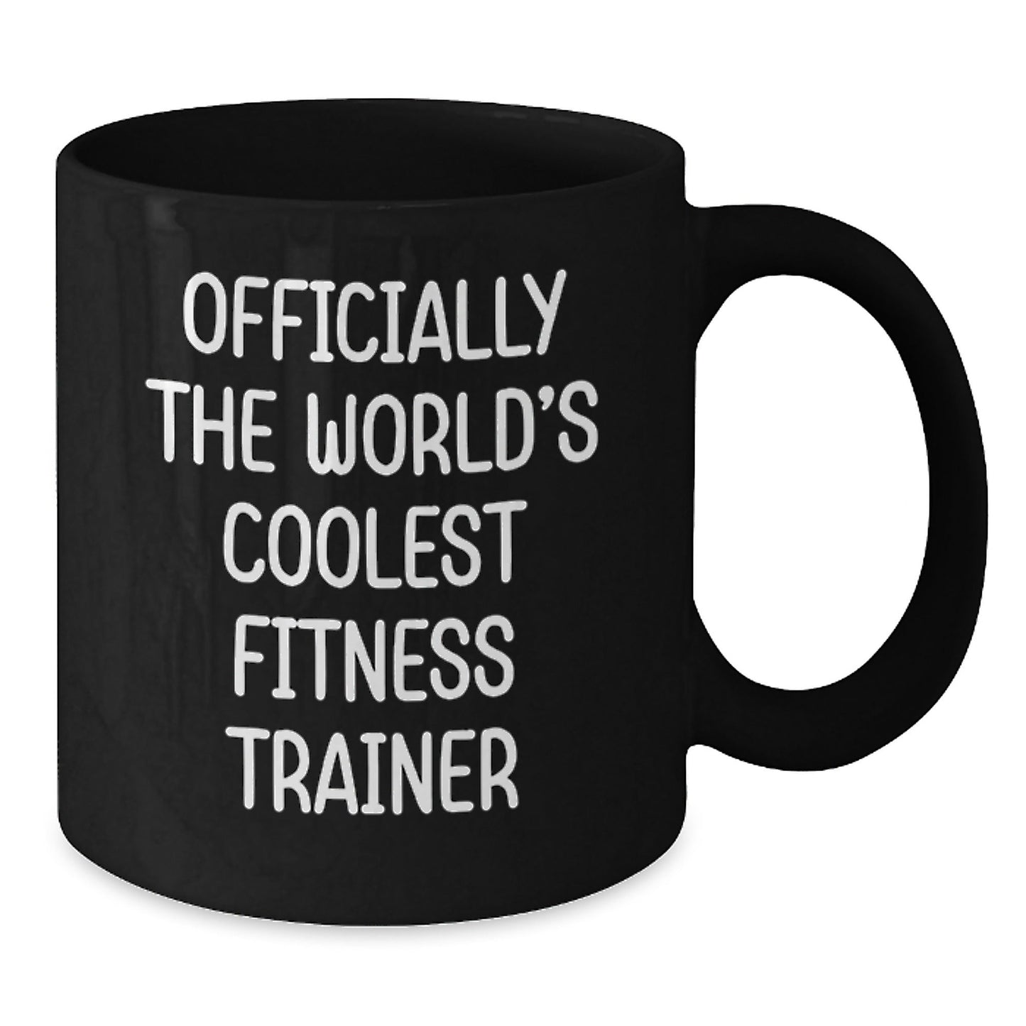 Funny Fitness Trainer Gifts, 'Officially The World's Coolest', Black Coffee Mugs for Men, Women, Friends, Coworkers, Family, Graduation Unique Gifts from - The Buy Boom