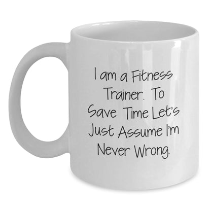 Funny Fitness Trainer White Coffee Mugs Gifts from Friends for Christmas Unique - The Buy Boom