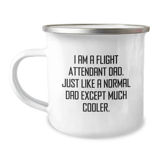 Funny Flight Attendant Dad Gifts for Graduation, Camping Mug from Friends, Unique and Special Gifts for Flight Attendant Men and Women, 'I Am A Flight Attendant Dad' - The Buy Boom