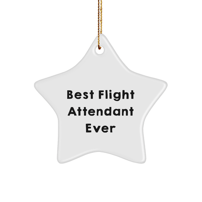 Funny Flight Attendant Gifts, Best Flight Attendant Ever Star Ornament, Gifts from Friends to Flight Attendants, Unique Christmas Unique Gifts for Flight Attendants - The Buy Boom