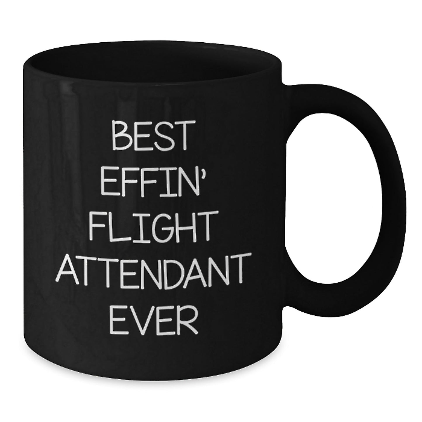 Funny Flight Attendant Gifts for Her or Him - Best Effin' Black Coffee Mug for Graduation from Friends, Coworkers, or Family - The Buy Boom