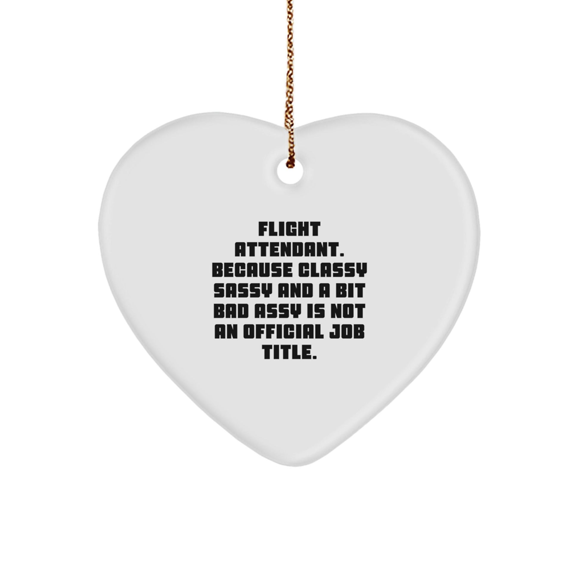 Funny Flight Attendant Gifts from Friends to Loved Ones, Heart Ornament, Inspirational Quotes about Flight Attendants, Christmas Unique Gifts - The Buy Boom