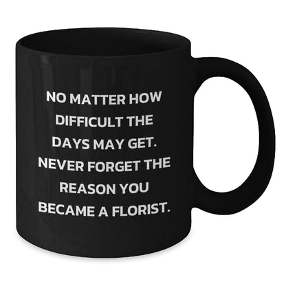 Funny Florist Gifts for Men - Inspirational Quote Mug - Black Coffee Mug for Florist, Christmas Unique Gifts for Friends, Family and Coworkers - The Buy Boom