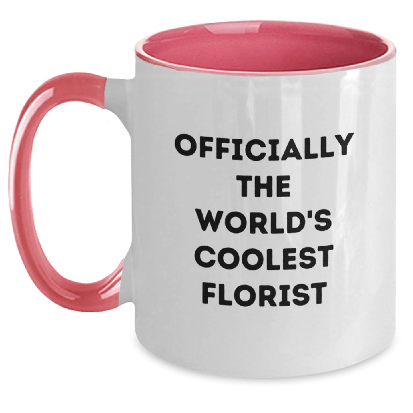 Funny Florist Gifts from Men, Women, or Friends - Officially The World's Coolest Florist Two Tone Coffee Mugs for Christmas Unique Gifts - The Buy Boom