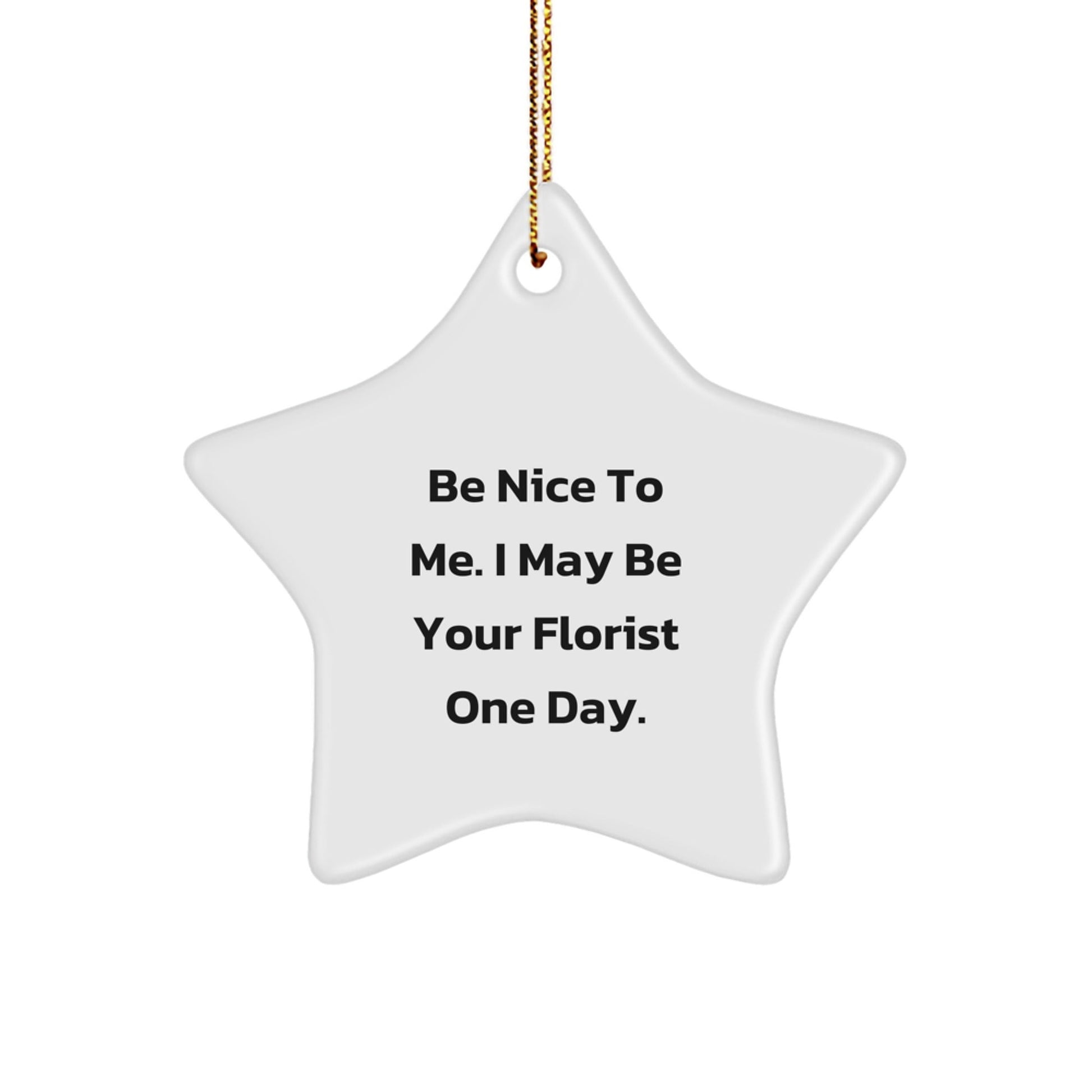 Funny Florist Star Ornament Gifts from Friends, Gifts for Florist at Christmas Time, Be Nice To Me I May Be Your Florist One Day - The Buy Boom