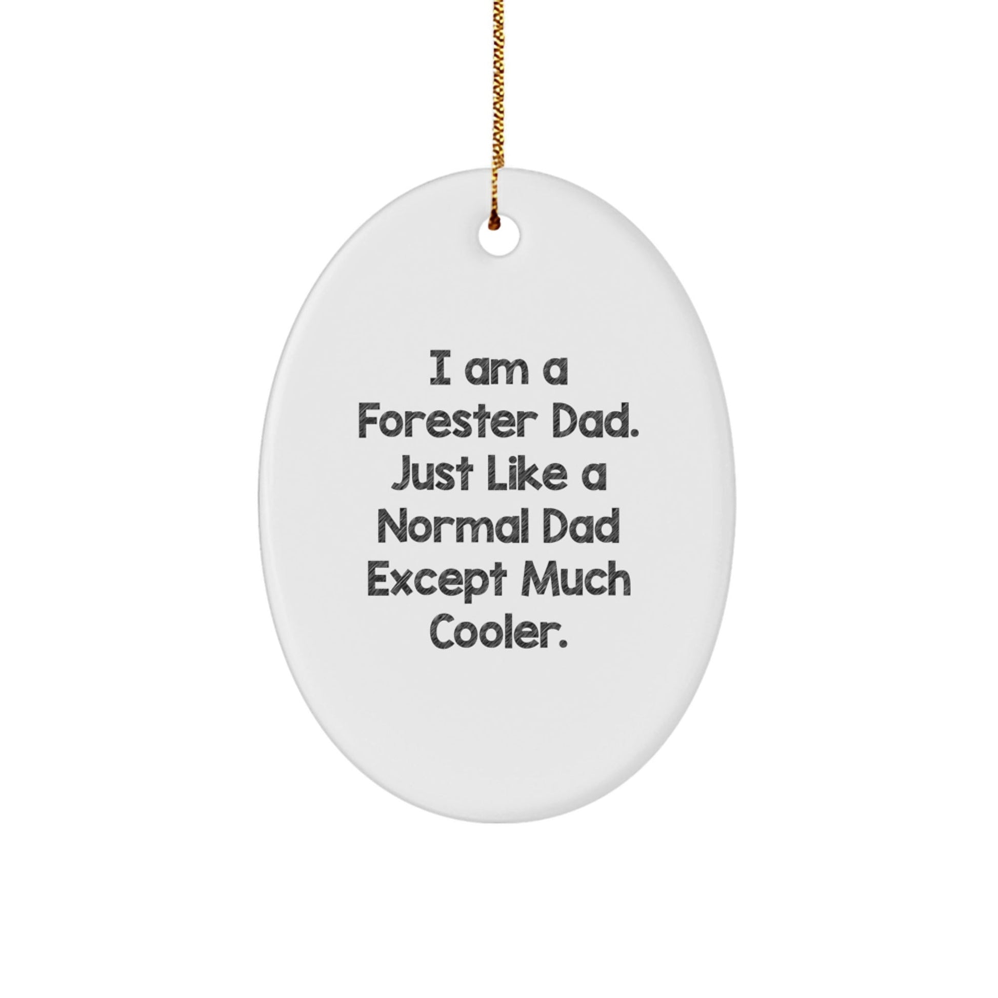 Funny Forester Dad Oval Ornament Gifts from Family for Men, Gifts for Foresters Christmas Unique - The Buy Boom