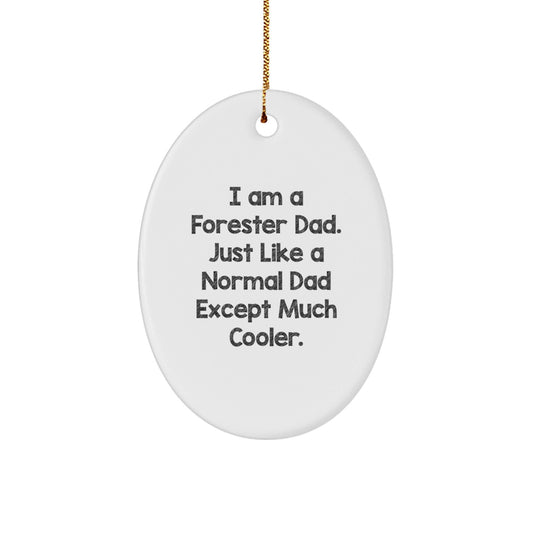 Funny Forester Dad Oval Ornament Gifts from Family for Men, Gifts for Foresters Christmas Unique - The Buy Boom