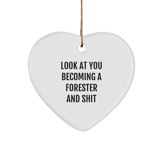 Funny Forester Heart Ornament Gifts from Men to Forester Friends for Christmas Unique Gifts - The Buy Boom