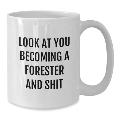 Funny Forester White Coffee Mug Gifts for Forester Men Christmas Unique Presents from Friends - The Buy Boom