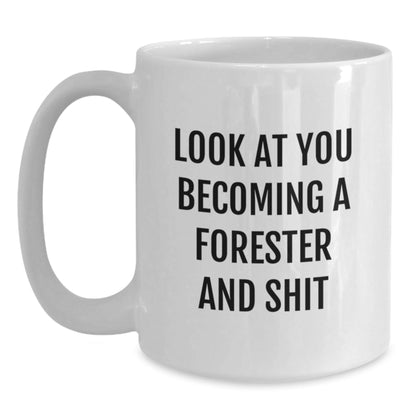 Funny Forester White Coffee Mug Gifts for Forester Men Christmas Unique Presents from Friends - The Buy Boom