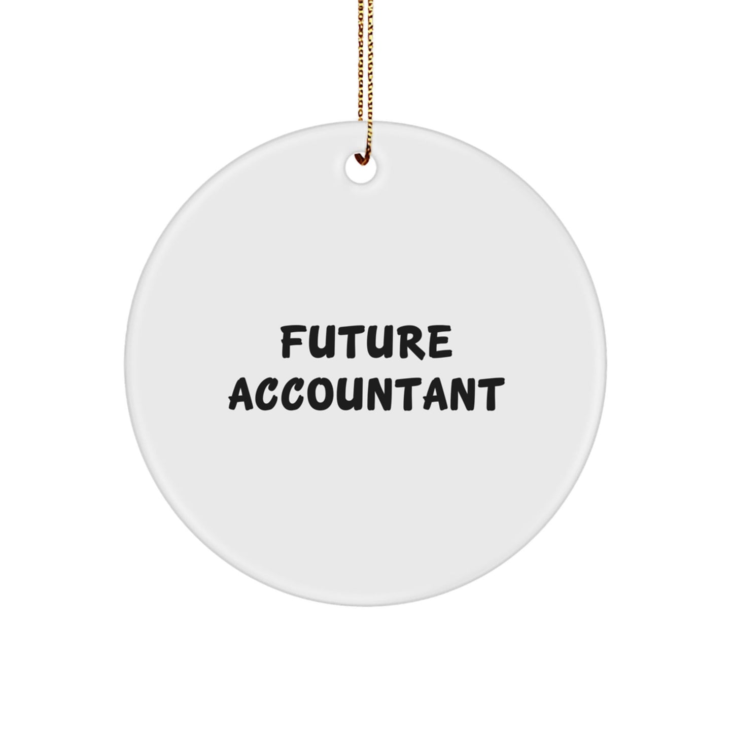 Funny Future Accountant Gifts from Friends - Circle Ornament for Christmas - The Buy Boom