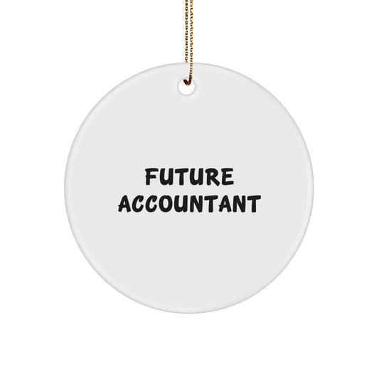 Funny Future Accountant Gifts from Friends - Circle Ornament for Christmas - The Buy Boom
