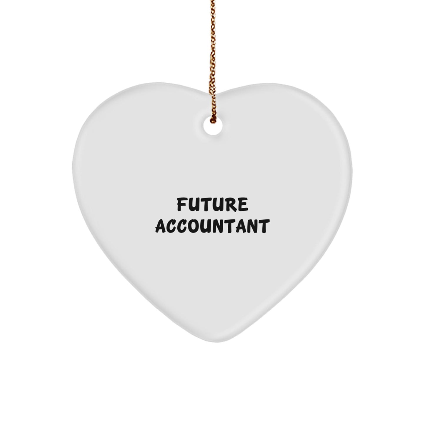 Funny Future Accountant Gifts from Friends, Heart Ornament for Men, 'The Future is Bright' Quote, Christmas Unique Gifts - The Buy Boom